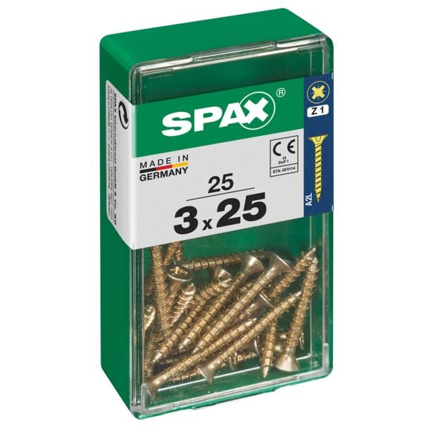 UNIVERZALNI VIJAK SPAX PZ 3X25 YELLOX A2G V ZAVITKU 25KOS
