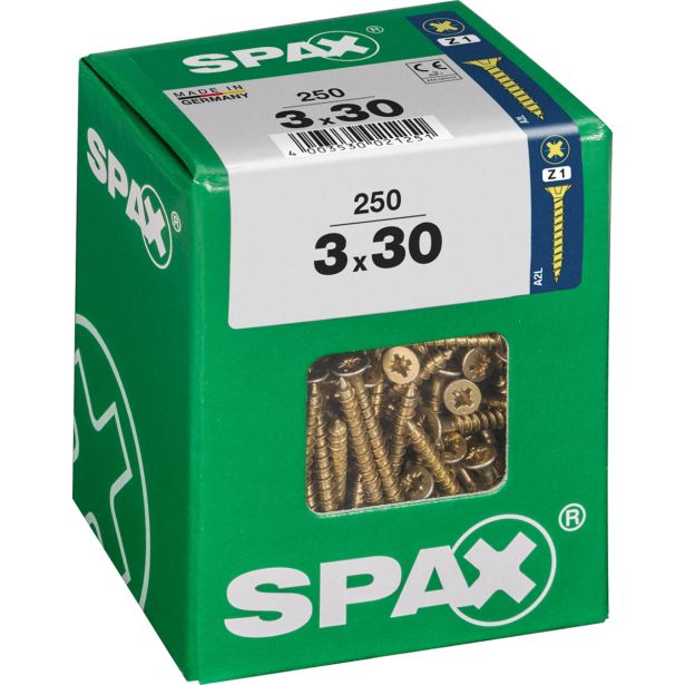 UNIVERZALNI VIJAK SPAX PZ 3X30 YELLOX A2G V ZAVITKU 250KOS