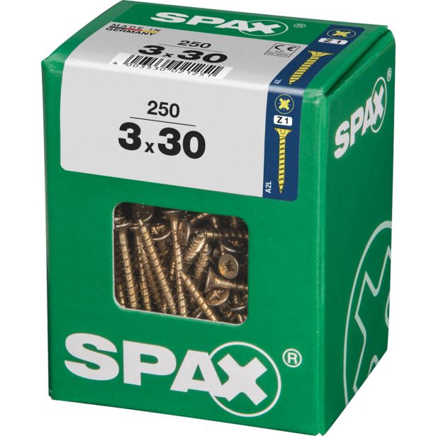 UNIVERZALNI VIJAK SPAX PZ 3X30 YELLOX A2G V ZAVITKU 250KOS