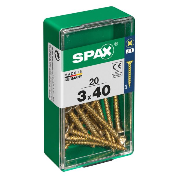 UNIVERZALNI VIJAK SPAX PZ 3X40 YELLOX A2G V ZAVITKU 20KOS