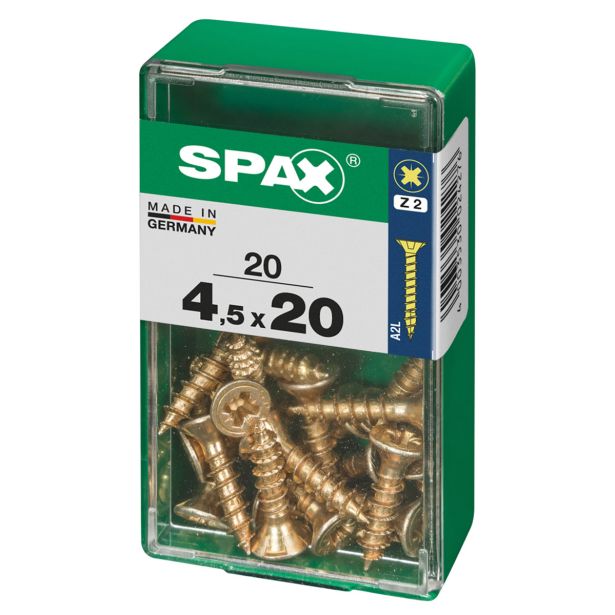 UNIVERZALNI VIJAK SPAX PZ 4.5X20 YELLOX A2G V ZAVITKU 20KOS