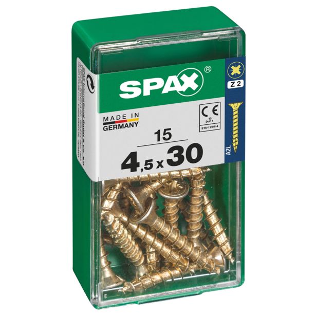 UNIVERZALNI VIJAK SPAX PZ 4.5X30 YELLOX A2G V ZAVITKU 15KOS