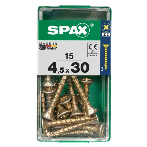 UNIVERZALNI VIJAK SPAX PZ 4.5X30 YELLOX A2G V ZAVITKU 15KOS