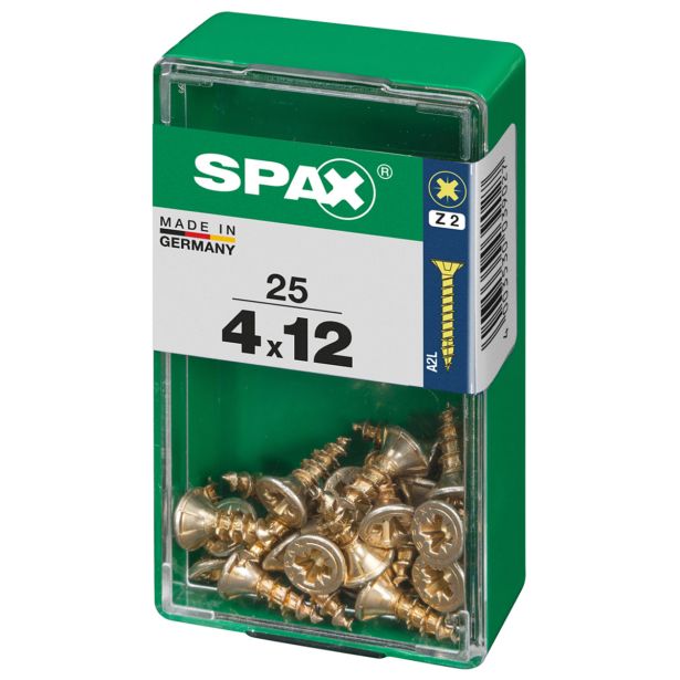 UNIVERZALNI VIJAK SPAX PZ 4X12 YELLOX A2G V ZAVITKU 25KOS