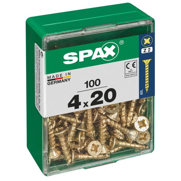 UNIVERZALNI VIJAK SPAX PZ 4X20 YELLOX A2G V ZAVITKU 100KOS