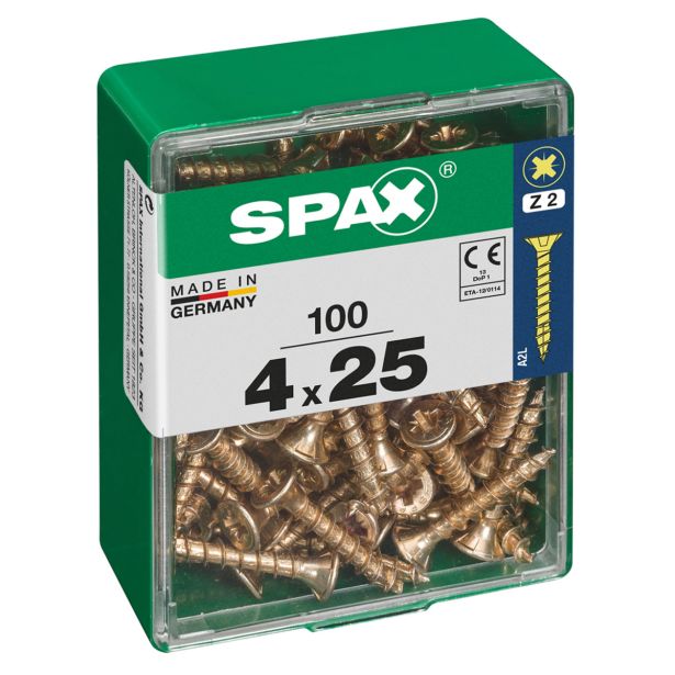 UNIVERZALNI VIJAK SPAX PZ 4X25 YELLOX A2G V ZAVITKU 100KOS