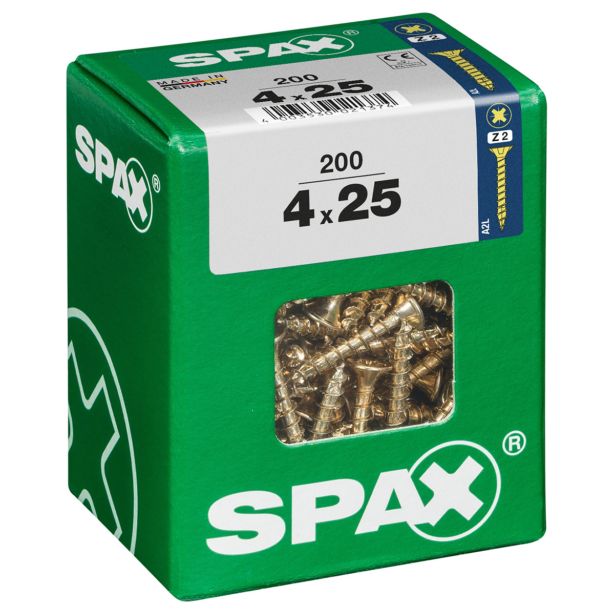 UNIVERZALNI VIJAK SPAX PZ 4X25 YELLOX A2G V ZAVITKU 200KOS