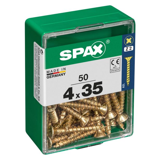 UNIVERZALNI VIJAK SPAX PZ 4X35 YELLOX A2G V ZAVITKU 50KOS