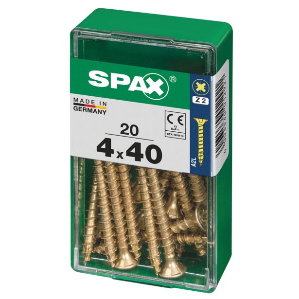 UNIVERZALNI VIJAK SPAX PZ 4X40 YELLOX A2G V ZAVITKU 20KOS