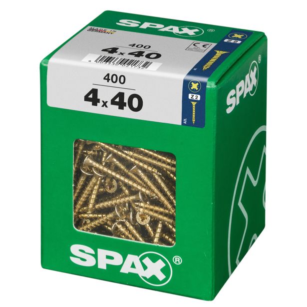 UNIVERZALNI VIJAK SPAX PZ 4X40 YELLOX A2G V ZAVITKU 400KOS