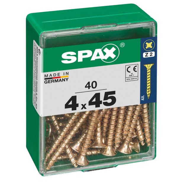 UNIVERZALNI VIJAK SPAX PZ 4X45 YELLOX A2G V ZAVITKU 40KOS