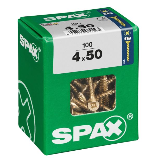 UNIVERZALNI VIJAK SPAX PZ 4X50 YELLOX A2G V ZAVITKU 100KOS