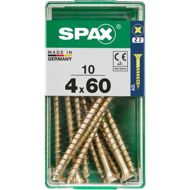 UNIVERZALNI VIJAK SPAX PZ 4X60 YELLOX A2G V ZAVITKU 10KOS