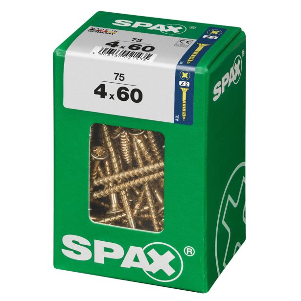 UNIVERZALNI VIJAK SPAX PZ 4X60 YELLOX A2G V ZAVITKU 75KOS