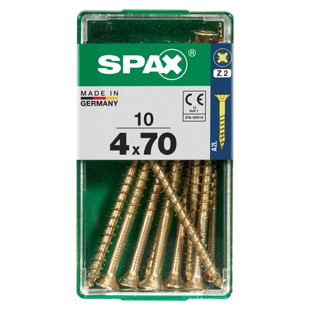 UNIVERZALNI VIJAK SPAX PZ 4X70 YELLOX A2G V ZAVITKU 10KOS