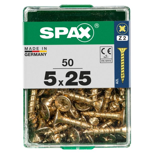 UNIVERZALNI VIJAK SPAX PZ 5X25 YELLOX A2G V ZAVITKU 50KOS