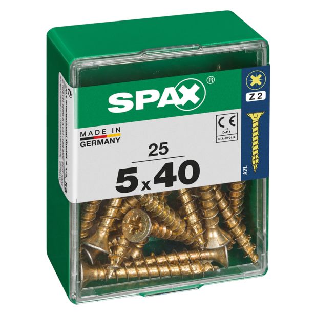 UNIVERZALNI VIJAK SPAX PZ 5X40 YELLOX A2G V ZAVITKU 25KOS