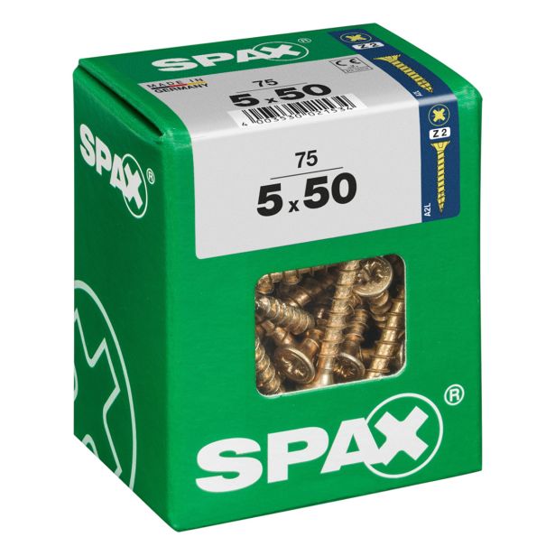 UNIVERZALNI VIJAK SPAX PZ 5X50 YELLOX A2G V ZAVITKU 75KOS