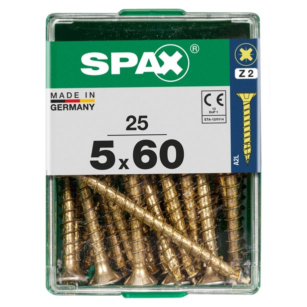 UNIVERZALNI VIJAK SPAX PZ 5X60 YELLOX A2G V ZAVITKU 25KOS