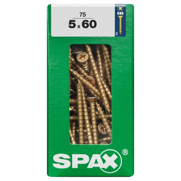 UNIVERZALNI VIJAK SPAX PZ 5X60 YELLOX A2G V ZAVITKU 75KOS