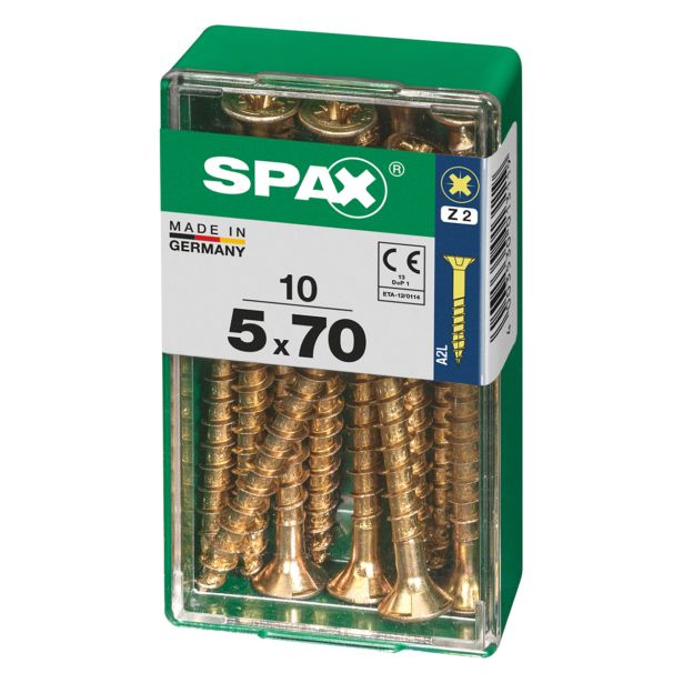 UNIVERZALNI VIJAK SPAX PZ 5X70 YELLOX A2G V ZAVITKU 10KOS