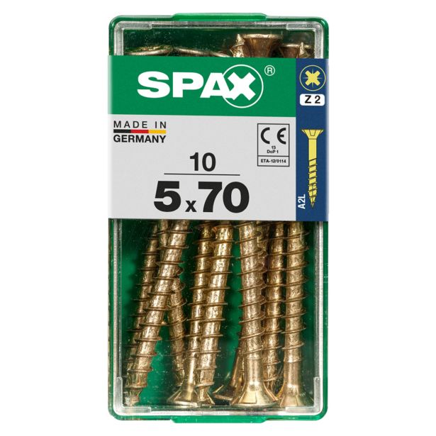 UNIVERZALNI VIJAK SPAX PZ 5X70 YELLOX A2G V ZAVITKU 10KOS