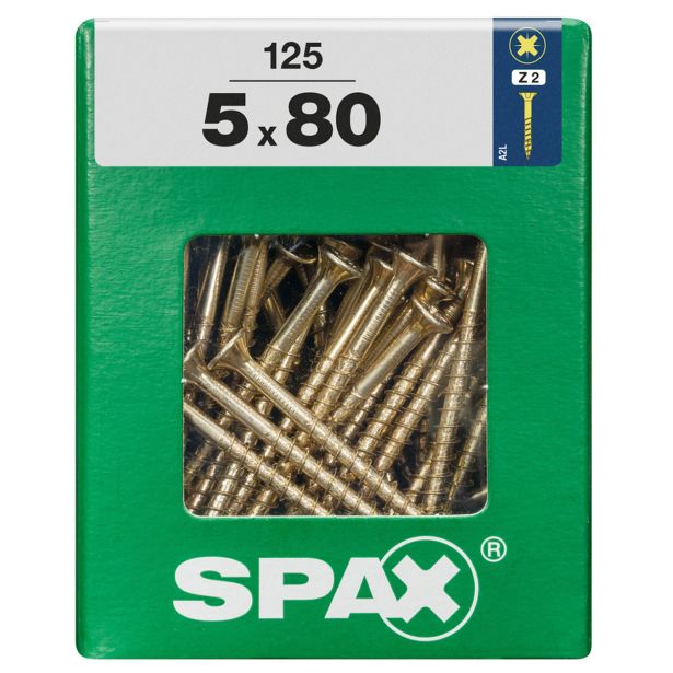 UNIVERZALNI VIJAK SPAX PZ 5X80 YELLOX A2G V ZAVITKU 125KOS