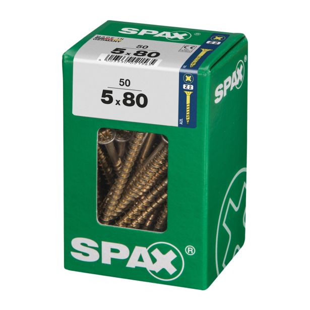 UNIVERZALNI VIJAK SPAX PZ 5X80 YELLOX A2G V ZAVITKU 50 KOS