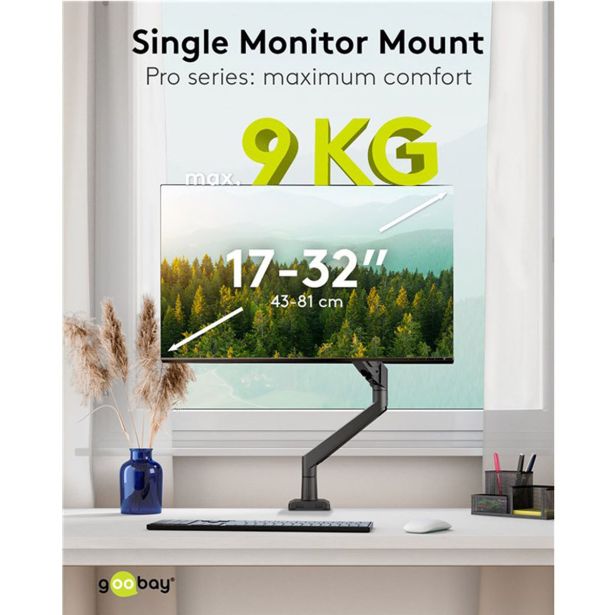 RAČUNALNIŠKI DODATEK GOOBAY NOSILEC NAMIZNO SINGLE MOUNT WITH GAS SPRING