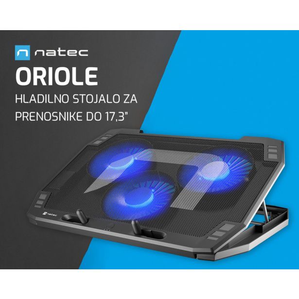 RAČUNALNIŠKI DODATEK NATEC ORIOLE HLADILNO STOJALO ZA PRENOSNIKE