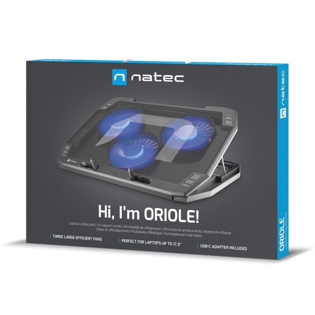 RAČUNALNIŠKI DODATEK NATEC ORIOLE HLADILNO STOJALO ZA PRENOSNIKE