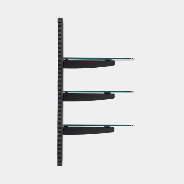 RAČUNALNIŠKI DODATEK VONHAUS LEBDEČA POLICA STEKLENA TROJNA, ČRNA