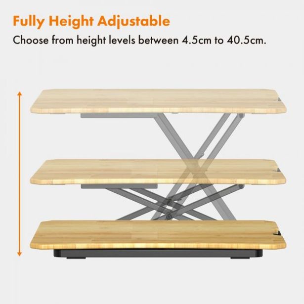 RAČUNALNIŠKI DODATEK VONHAUS SIT&STAND PODSTAVEK/MIZA LESEN