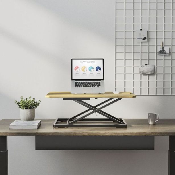 RAČUNALNIŠKI DODATEK VONHAUS SIT&STAND PODSTAVEK/MIZA LESEN