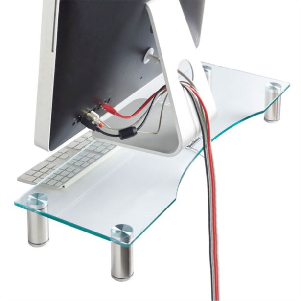 RAČUNALNIŠKI DODATEK VONHAUS STEKLEN PODSTAVEK ZA MONITOR L PROZOREN