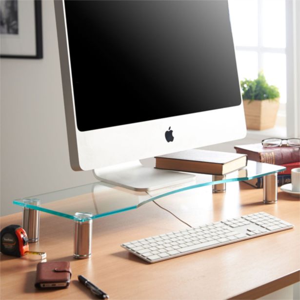 RAČUNALNIŠKI DODATEK VONHAUS STEKLEN PODSTAVEK ZA MONITOR L PROZOREN