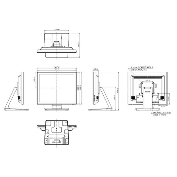 RAČUNALNIŠKI MONITOR IIYAMA 17" LEDLCD TOUCH T1732MSC B1S TN 5:4 VGA/HDM