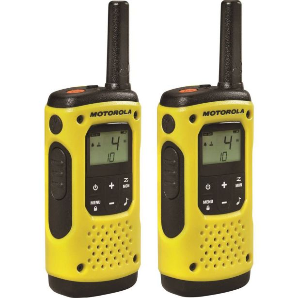 RADIJSKA POSTAJA MOTOROLA T92 H20 WALKIE TALKIE RUMENO-ČRN