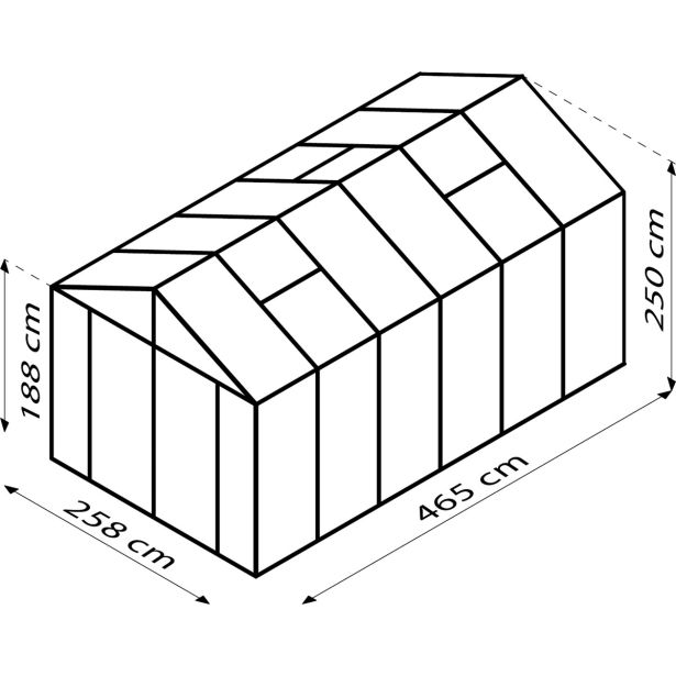 RASTLINJAK, STEKLO/POLIK. VITAVIA ZEUS COMFORT 11900ESG/VP 2.6X4.6M