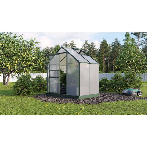 RASTLINJAK, VOLTE PLOŠČE VITAVIA PLANET 2500 HKP 6MM, 1,95X1,31M SMARAGDNA - RASTLINJAK+ OKVIR ZA TEMELJ