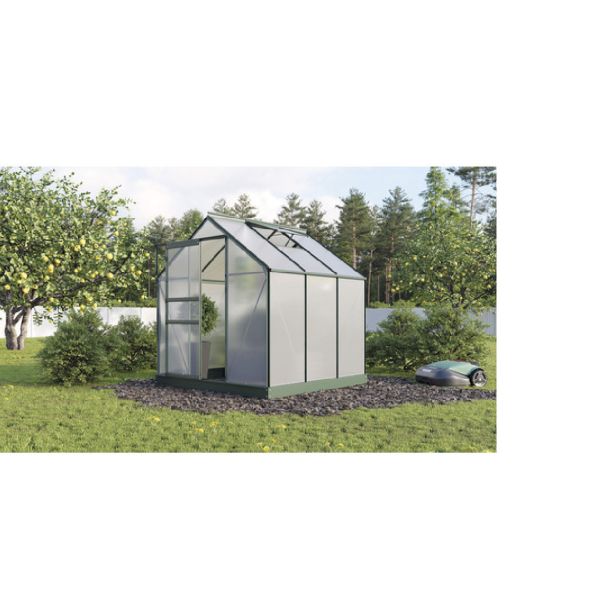 RASTLINJAK, VOLTE PLOŠČE VITAVIA PLANET 3800 HKP 6MM, 1,95X1,95 SMARAGDNA - RASTLINJAK+ OKVIR ZA TEMELJ