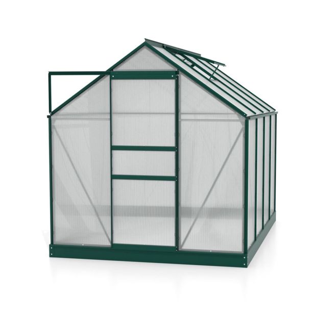 RASTLINJAK, VOLTE PLOŠČE VITAVIA PLANET 5000 HKP 6MM, 1,95X2,57M SMARAGDNA - RASTLINJAK+ OKVIR ZA TEMELJ