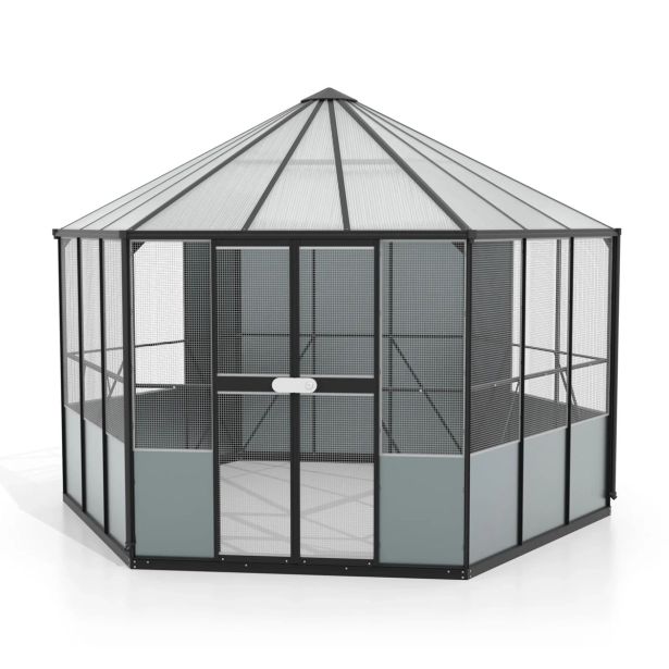 POLIKARBONATNI RASTLINJAK VITAVIA CIRKUS 9000 6MM ALUMINIJ 284X336X383