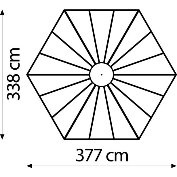 POLIKARBONATNI RASTLINJAK VITAVIA CIRKUS 9000 6MM ALUMINIJ 284X336X383