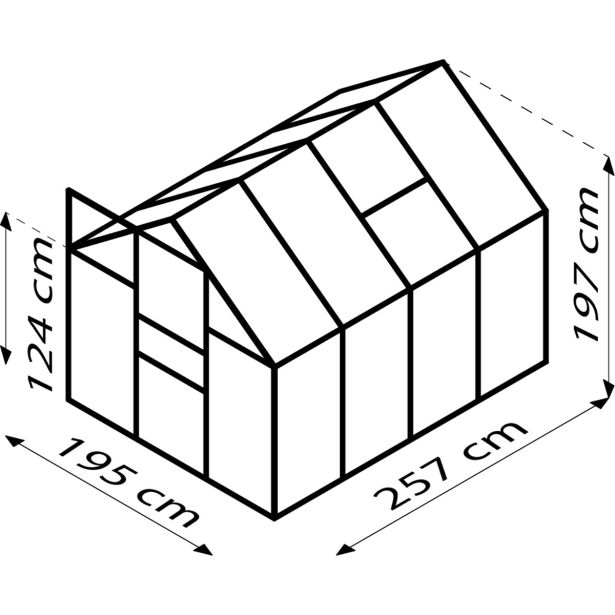 POLIKARBONATNI RASTLINJAK VITAVIA COMET 5000 HKP4MM ČRNA