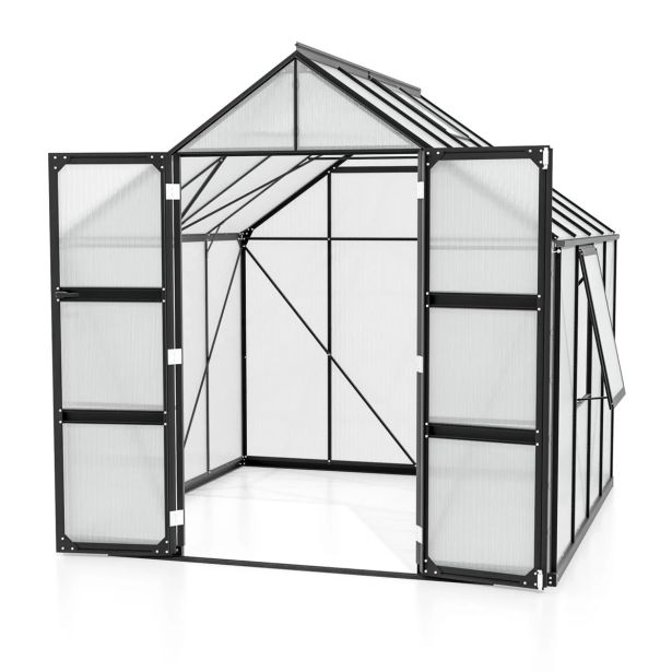 POLIKARBONATNI RASTLINJAK VITAVIA OLYMP 6700 HKP6MM ČRNA 254X258X254