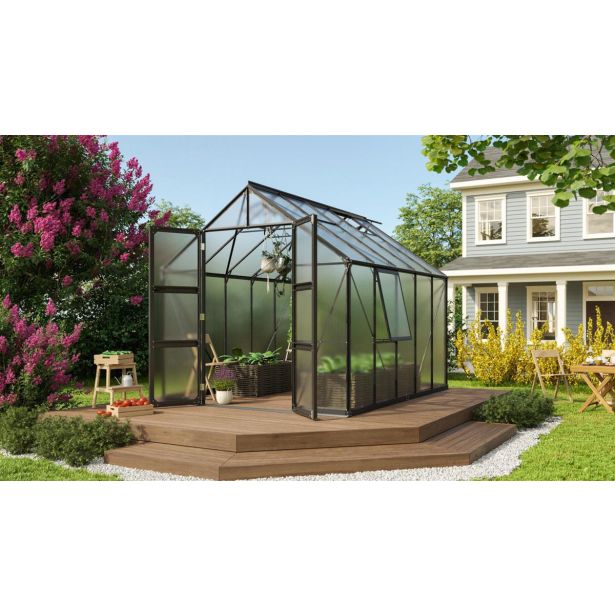 POLIKARBONATNI RASTLINJAK VITAVIA OLYMP 8300 HKP4MM ČRNA 254X257X324