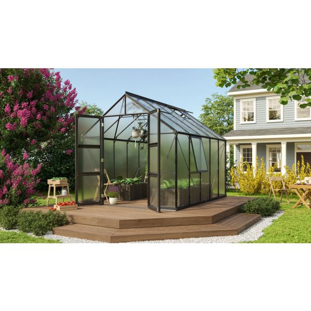 POLIKARBONATNI RASTLINJAK VITAVIA OLYMP 8300 HKP6MM ČRNA 254X257X324