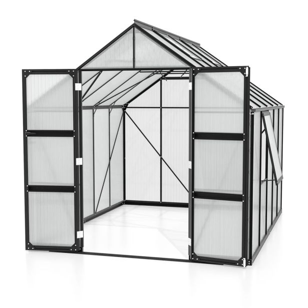 POLIKARBONATNI RASTLINJAK VITAVIA OLYMP 8300 HKP6MM ČRNA 254X257X324