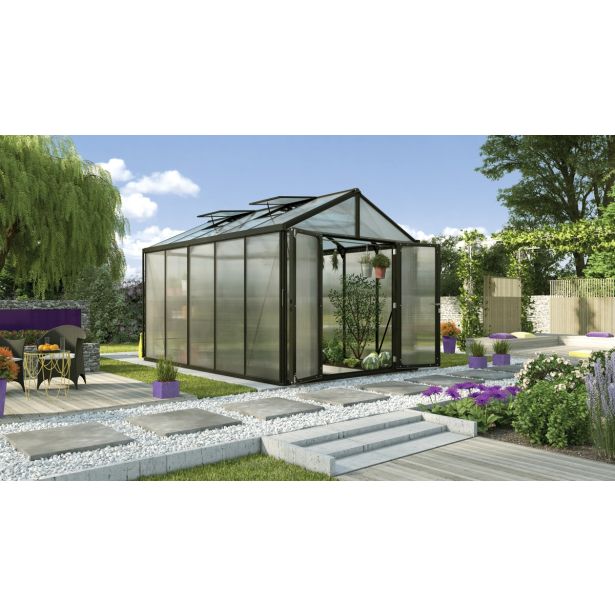 POLIKARBONATNI RASTLINJAK VITAVIA ZEUS COMFORT 10000 VP10MM ČRNA 2.6X3.9M